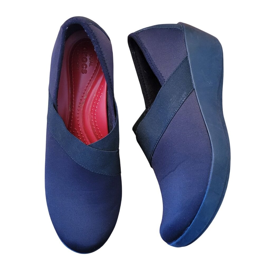 Crocs Black Slip On Shoes 9 Comfort‎ BUSY DAY STRETCH Professional